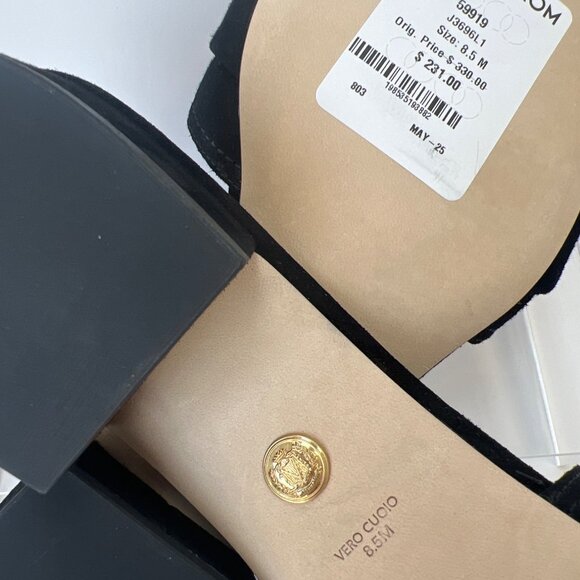 Veronica Beard Annette Black Suede Sandals Block Heel Women Size 8.5 - Picture 8 of 10